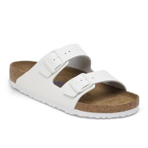 BIRKENSTOCK ARIZONA SOFT FOOTBED TWO STRAP SANDALS WHITE 36 / 5-5.5